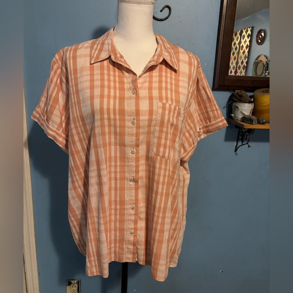 Universal Thread, Plaid, Button Down, Top